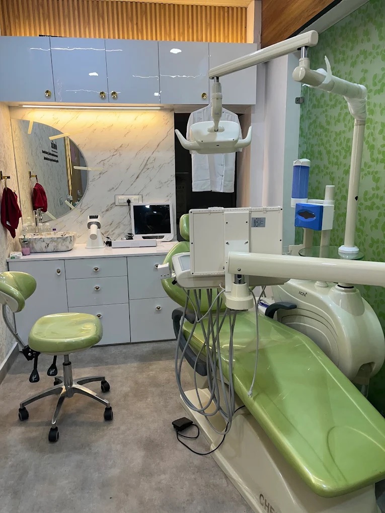 Dental chair and treatment room at Orchid Dental Wellness, Bhopal
